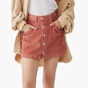 Free People Corduroy Miniskirt, Pink size 8/medium